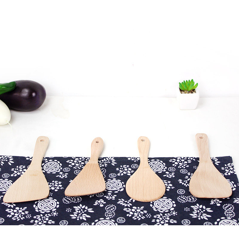 原木不粘锅木铲小号炒菜铲子木质锅铲宿舍厨具家用勺饭铲高温迷你