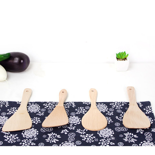 原木不粘锅木铲小号炒菜铲子木质锅铲宿舍厨具家用勺饭铲高温迷你