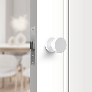 铝合金极窄门框隐形单面锁背景墙密室门锁隐藏暗锁拉手黑灰色门锁