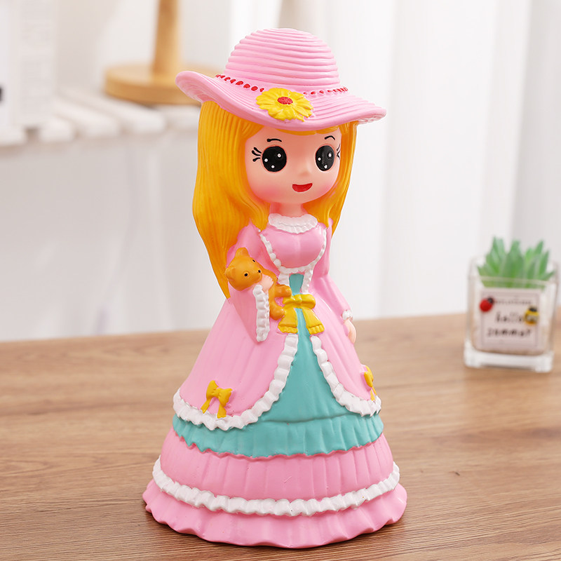 创意可爱时尚花帽公主储蓄罐卡通小女孩大存钱罐防摔摆件生日礼物,节庆用品/礼品,储蓄罐,淘宝优惠券,粉丝福利购,淘宝优惠卷