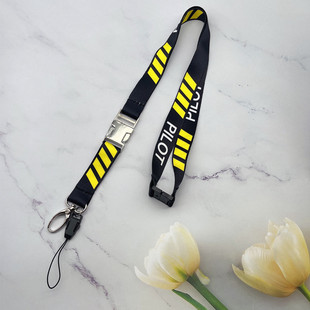 中国机长飞行员副机长肩章图标挂绳民航人员金属工作牌证件卡套绳