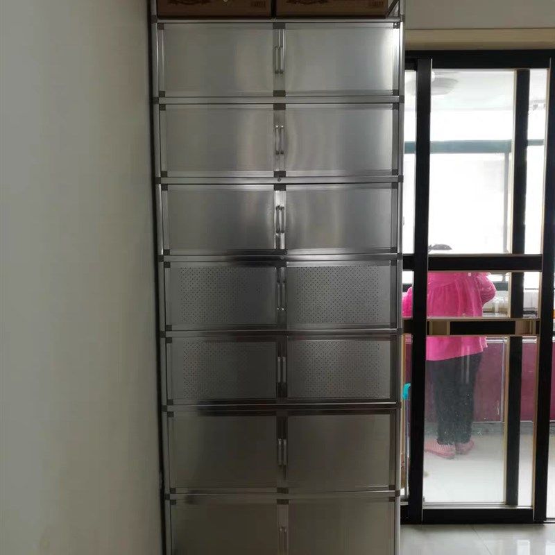 厨房简易橱柜餐边柜多功能不锈钢碗柜灶台柜阳台防水储物柜杂物柜