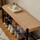 北欧黑框换鞋 凳凳子家用可坐餐厅餐凳牛筋编绳凳床尾凳