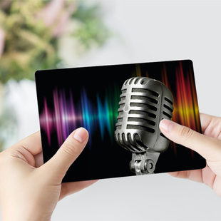 通用主持人司仪手卡台词卡 金银话筒活动留言卡提词记忆卡包邮