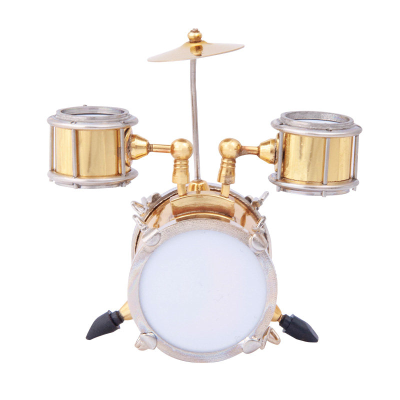 迷你三鼓模型迷你小架子鼓摆台迷你爵士鼓乐器模型摆件送生日礼物