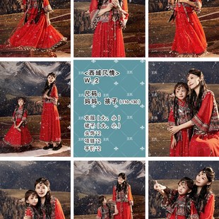 2023年新款 儿童儿童摄影楼拍照母女装 洋气衣服 全家福家庭装 亲子装