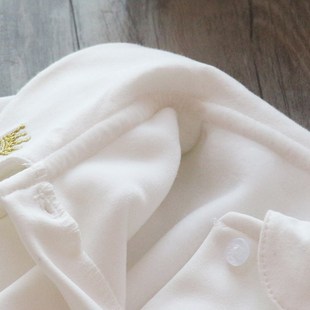 加绒女童打底衫冬季加厚纯棉娃娃领儿童白色衬衫百搭长袖保暖衬衣