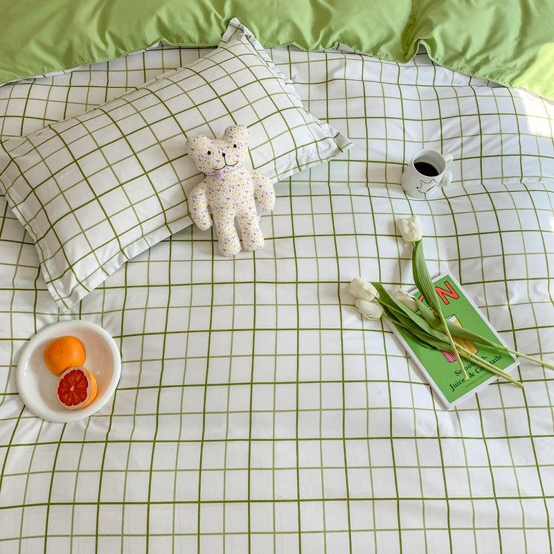 网红牛油果绿被罩180X220学生寝室单件被套150X200X230床上用品,床上用品,被套,淘宝优惠券,粉丝福利购,淘宝优惠卷