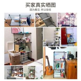 简易书架落地省空间组合可移动书桌架学生铁艺隔板多层客厅置物架