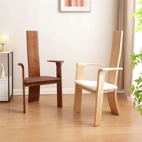 中古主人椅实木餐椅法式复古靠背椅设计师休闲椅民宿高背椅侘寂风