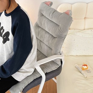 冬季 坐垫办公室久坐椅子靠垫一体座椅垫学生屁垫靠背垫子靠枕腰靠