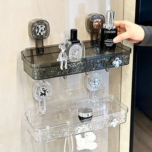 卫生间吸盘置物架厕所洗漱台强力免打孔壁挂式 架子浴室墙上收纳盒