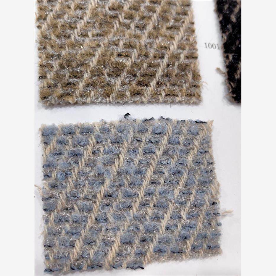 现货2米起售 进口羊毛粗花呢面料 斜纹 秋冬阿尔巴卡小香风布料