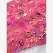 国外ELIE 钉珠礼服料 重工刺绣 SAAB高定御用面料 进口珠片布料