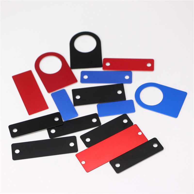 激光空白标牌定制金属氧化铝模具设备铭牌黑色打标铝片配电柜铝牌