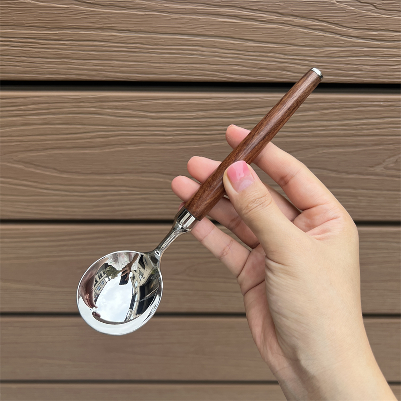 【红贵宝】【贵族体验】30不锈钢圆头更调羹主餐更韩式长柄汤匙