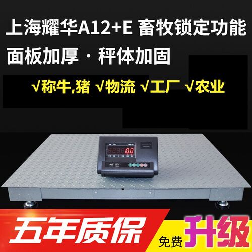 上海耀华地磅秤1-3吨地磅工厂物流电子秤5吨地磅称猪牛小型地磅秤
