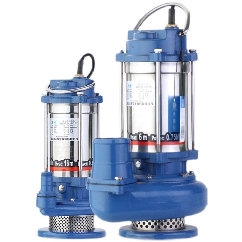 大元不锈钢潜水泵高扬程大流量抽粪耐腐蚀家用井用切割泵污水泵