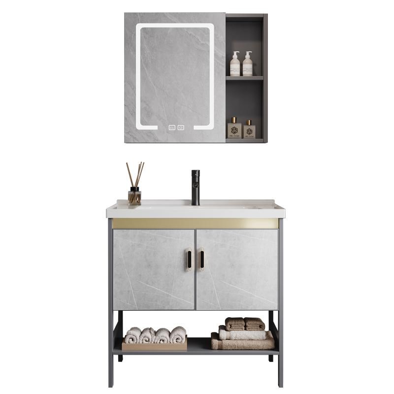 落地式洗脸盆浴室柜小户型洗手盆柜卫生间陶瓷一体家用洗漱台