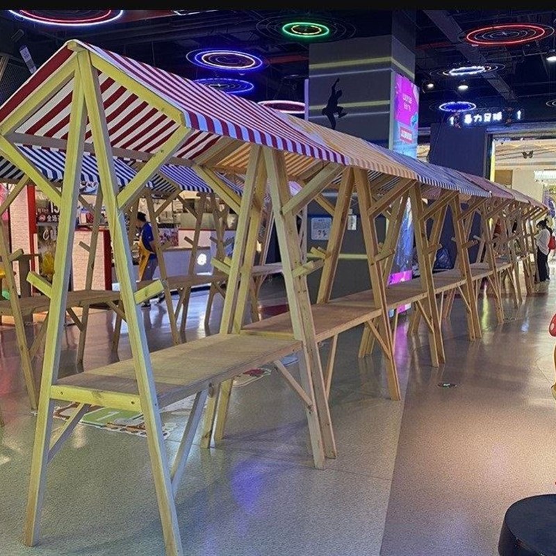 夜市展示架木制出租花车棚架售货车摆摊市集商场活动集市摊位架