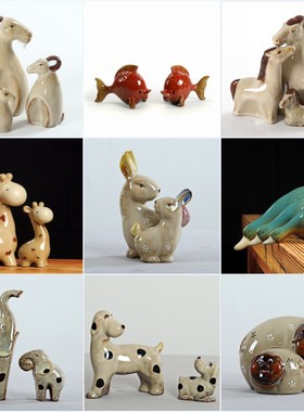 客厅电视柜酒柜装饰品少女心房间卧室桌面摆设玄关陶瓷可爱小摆件