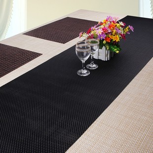 丽台纯色PVC环保桌旗 欧式田园餐旗酒店西餐垫防滑餐桌垫隔热垫