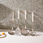 舍里厨房不锈钢锅铲七件套锅铲家用汤勺漏勺炒勺炒菜铲子厨具套装