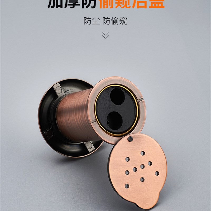 雷鸟防盗门猫眼金属门镜带门铃一体二合一老式通用堵孔神器带后盖