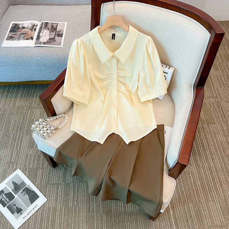 胖女孩裤子显瘦夏季200斤胖mm高腰宽松西装显瘦梨形身材遮胯短裤,女装/女士精品,大码裤装,淘宝优惠券,粉丝福利购,淘宝优惠卷