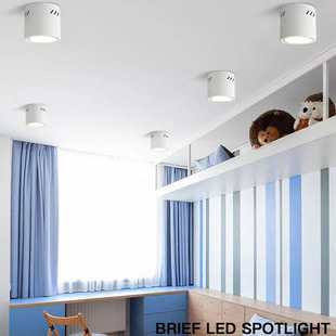 led明装筒灯5寸6寸8寸商场展厅吸顶式吊线杆防眩光免开孔圆形吊灯