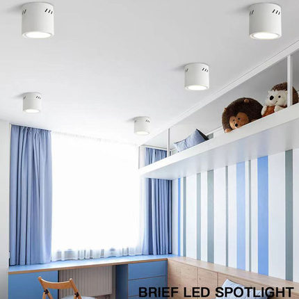 led明装筒灯5寸6寸8寸商场展厅吸顶式吊线杆防眩光免开孔圆形吊灯