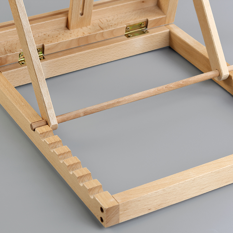 桌面画架榉木制台式桌上可折叠支架式油画架4k素描画板调节便携式