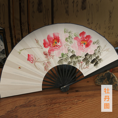 扇子男女式复古折扇中国风女古风折扇桃花扇古典竹扇