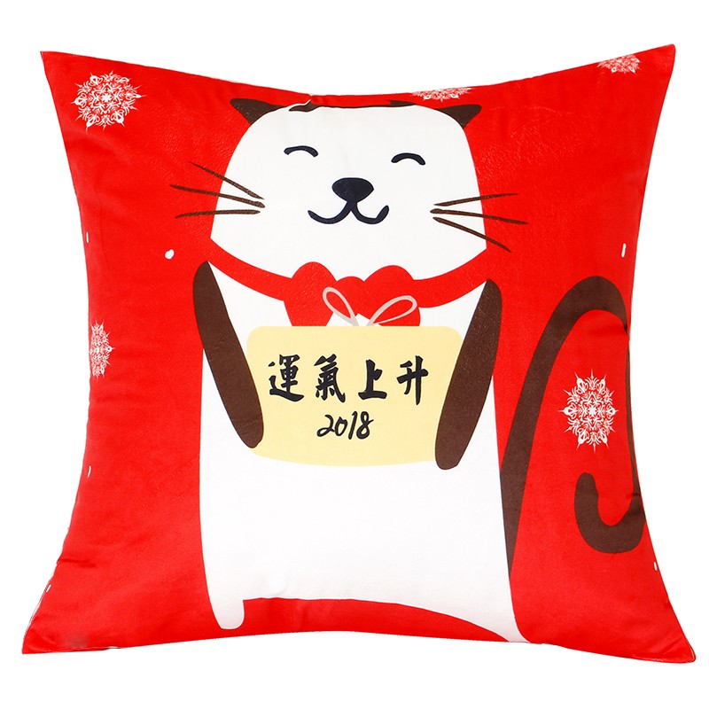 年货可爱卡通沙发靠垫办公室靠枕床头靠背汽车靠垫抱枕套芯腰枕垫