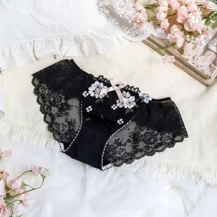 914 性感少女士蕾丝低腰内裤 Risa Magli优丽娜娜包臀蕾丝三角裤
