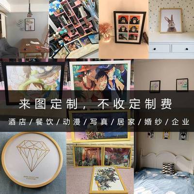 挂画定制画像来图真人照片玄关客厅餐厅壁画大芬油画村 艺典画廊