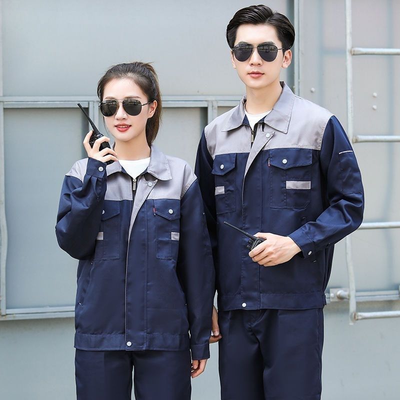 劳保服套装男秋冬长袖工作服上衣劳动工地定制装修汽修服工厂车间