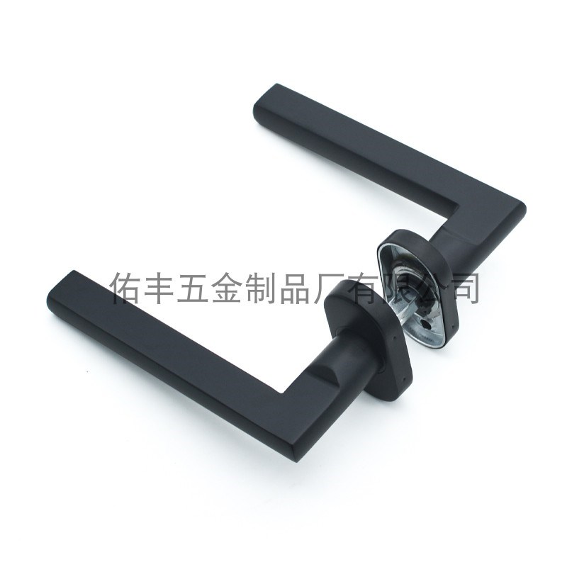 30拉丝不锈钢椭圆盖直角扁管门执手分体式窄体型材移门趟门拉手