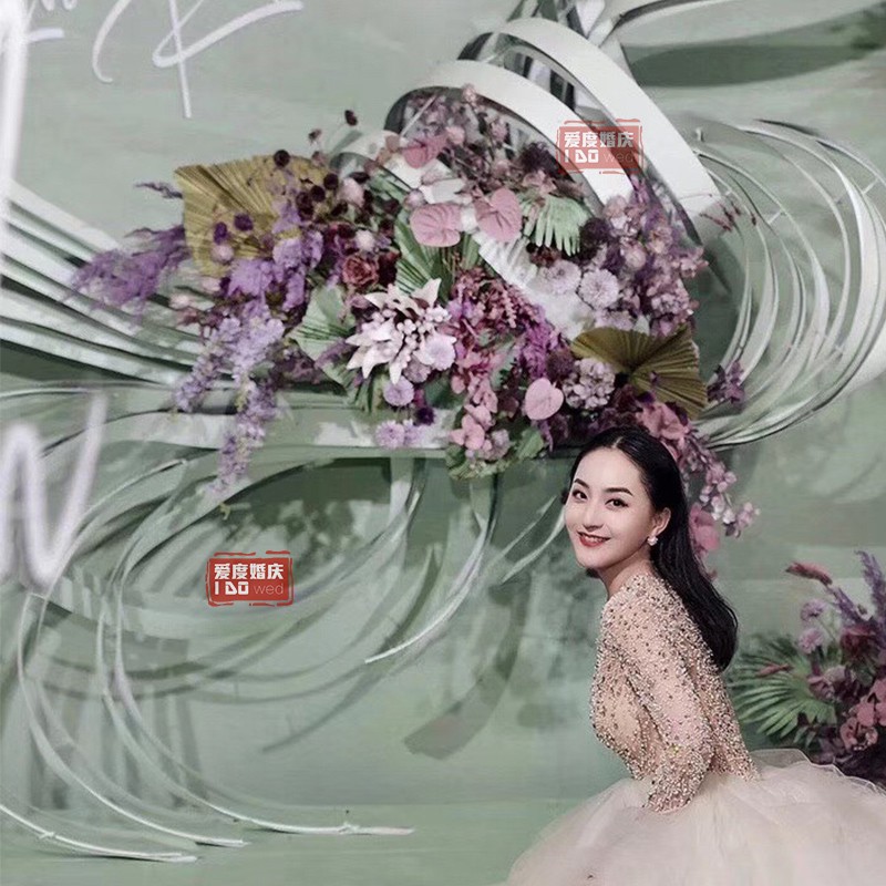 造型线条硬胶造型条带绢花装扮弯曲飘带婚礼喷绘花艺线条舞台装饰