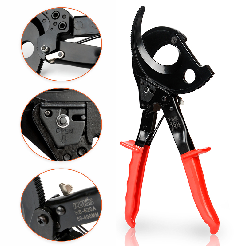 剪铜线电缆剪剪刀棘轮齿轮式电揽览割线剪电工工具钳子断线钳
