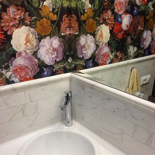 荷兰原装进口 壁纸358000 358001大花卧室客厅玄关 繁花背景墙纸