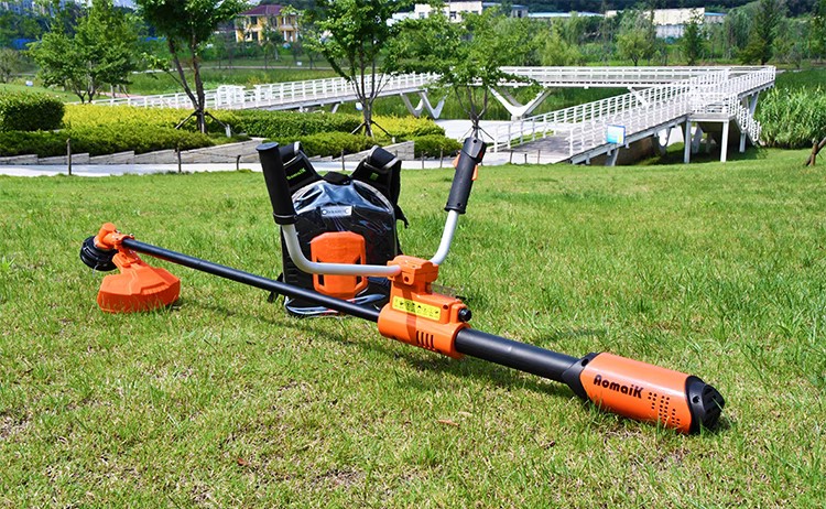 奥玛克200E锂电割灌机侧挂式电动割草机充电式锂电池打草除草机