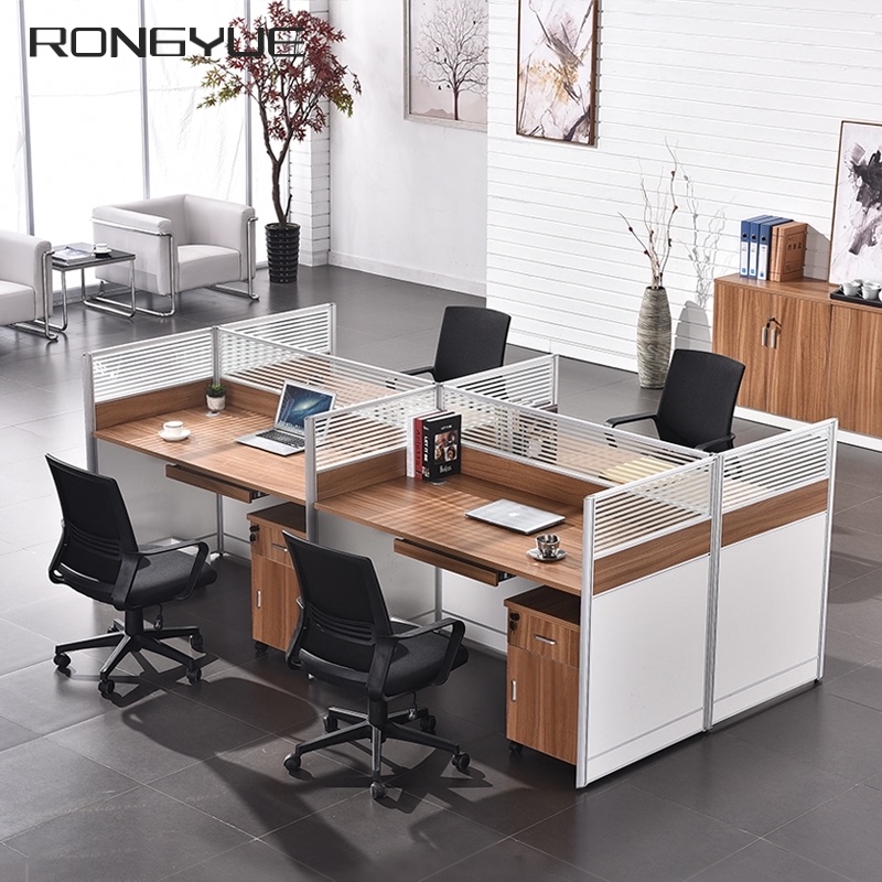 屏风员工位职员办公桌椅工作桌子办公室卡座四人位简约现代