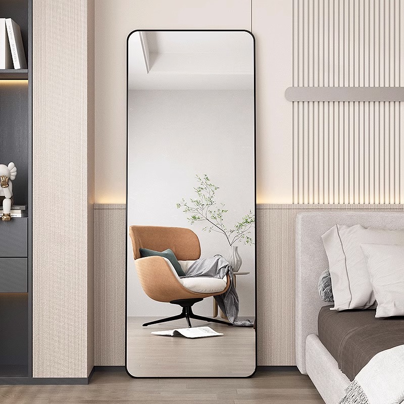 全身镜穿衣落地镜家用壁挂贴墙试衣级感大镜子衣帽间试衣换衣镜