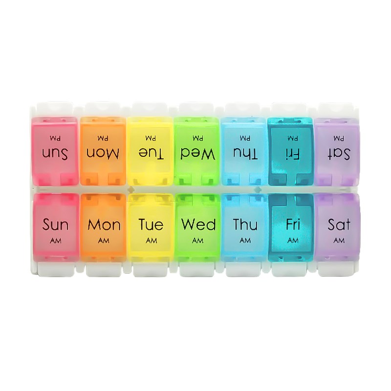 药盒7天便携分装可拆一周七天早晚大容量旅行随身分格食品级药盒