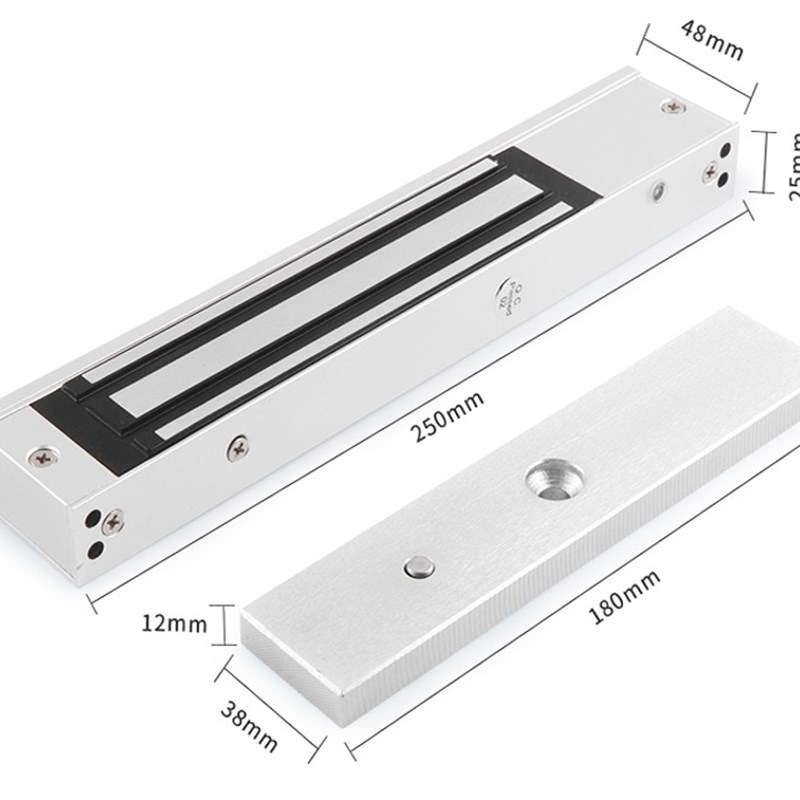 2KG单门磁力锁电控门禁电磁锁门磁反馈信号磁吸电磁铁电韦根