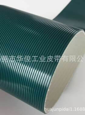 PU直条纹输送带 坂东直条纹输送带 墨绿色直条纹输送带