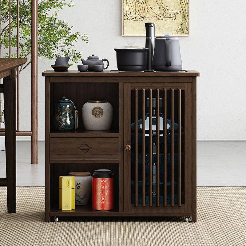 沙家用茶柜发边几边柜烧水壶一体小茶台移动小茶桌简约茶几桌子