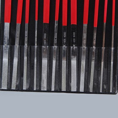 九菱金刚石锉刀装大平斜锉金刚砂合金什锦小锉刀木工打磨扁锉