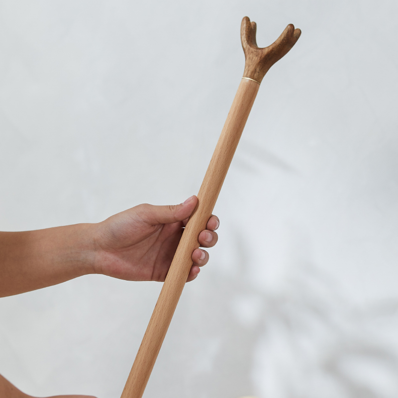 那澜多好纯色家用晾衣杆阳台实木榉木撑衣杆衣叉晒衣杆挑衣杆宿舍